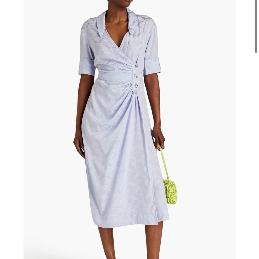 Ganni Light Purple Midi Dress